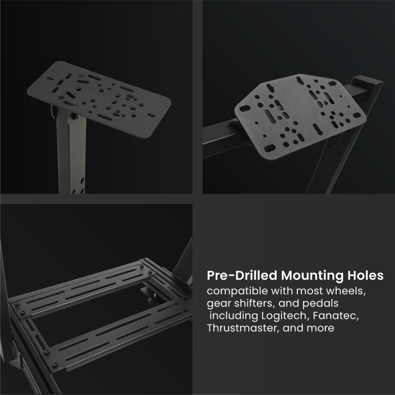 LRS16 Strix Sim Racing Cockpit with Gear Shift Mount & Suede Seat (LRS16-BS04) product photo