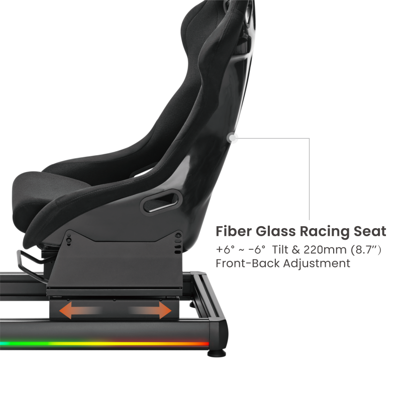 LRS08 Upscale Full Aluminum Racing Simulator Cockpit (LRS08-BS02-KP01) product photo